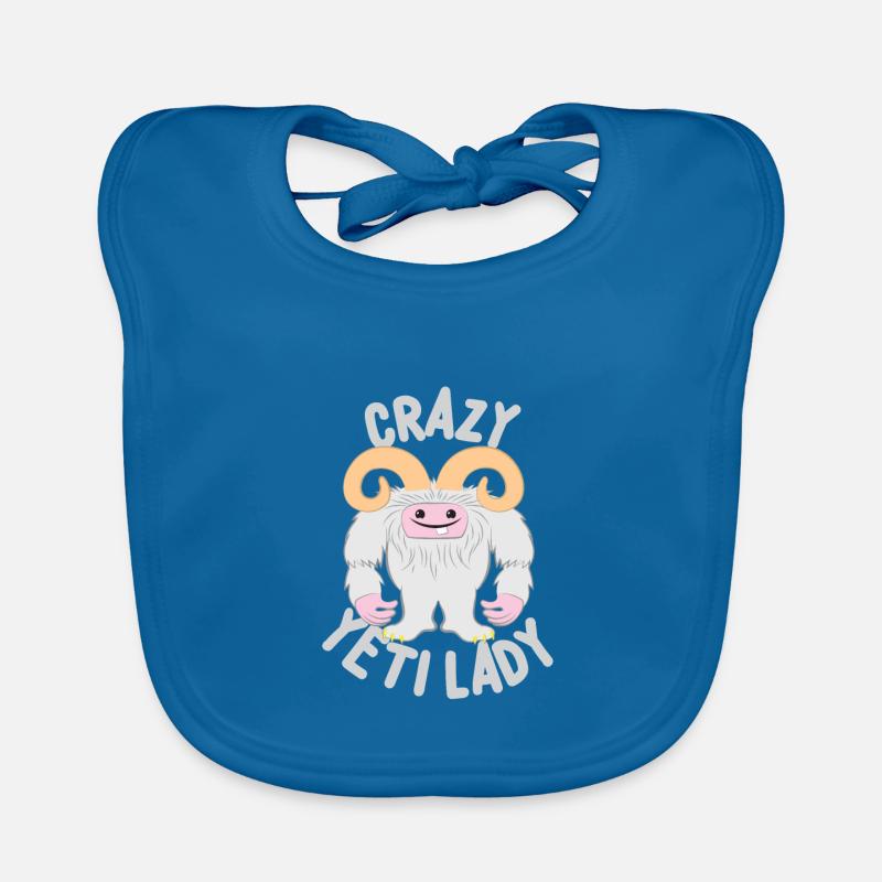 Crazy yeti lady Organic Baby Bibs