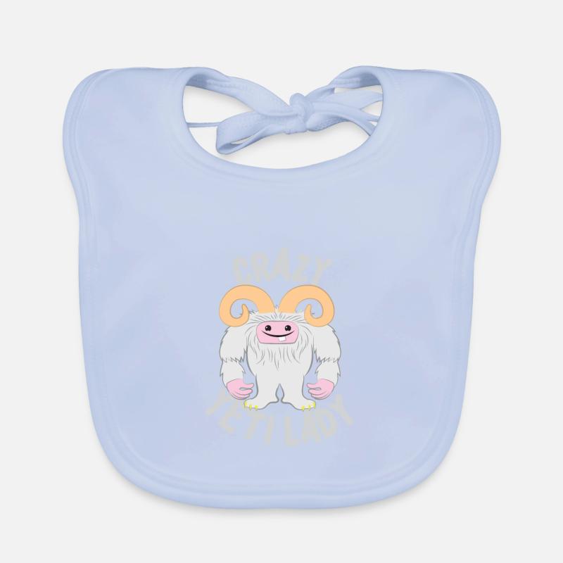Crazy yeti lady Organic Baby Bibs