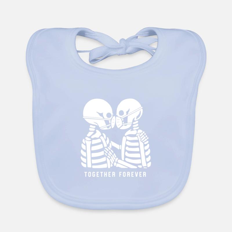 Ensemble pour toujours des squelettes Bavoir bio Bébé