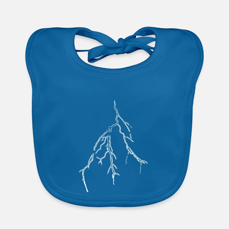 Weather Blitz Vector Thunderstorm front Organic Baby Bibs