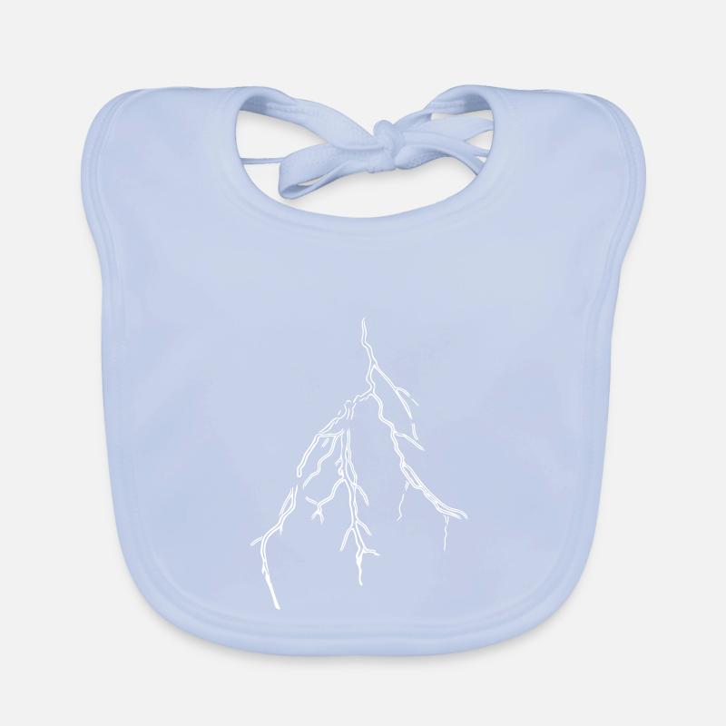 Weather Blitz Vector Thunderstorm front Organic Baby Bibs