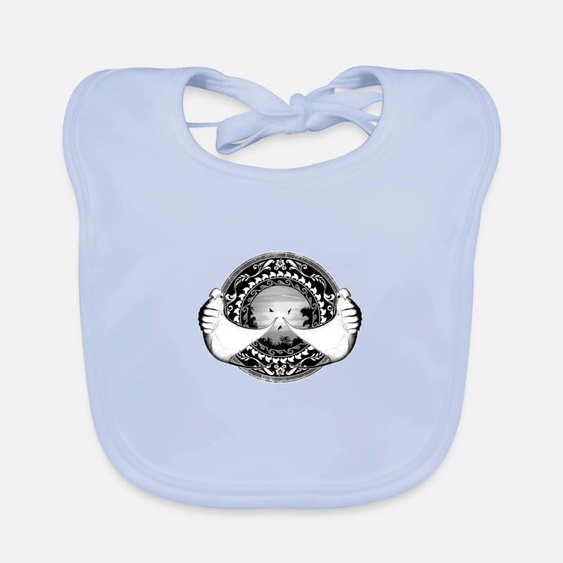 Mantarochen Hawaiianisch Baby Bio-Lätzchen