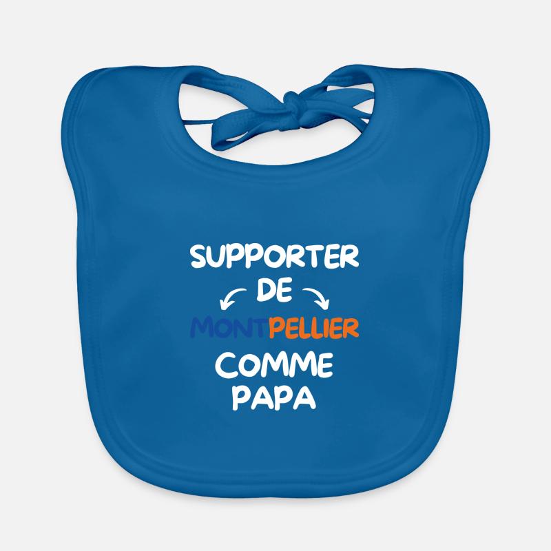 Supporter de Montpellier comme papa Bavoir bio Bébé