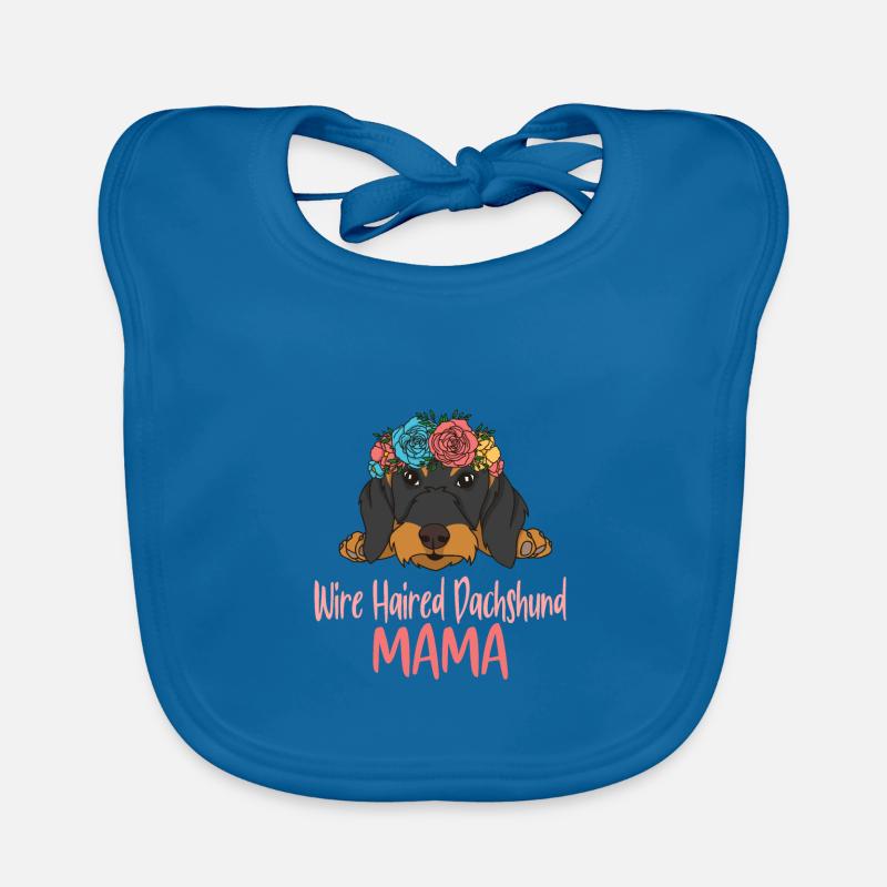 Rough-haired dachshund MAMA Organic Baby Bibs