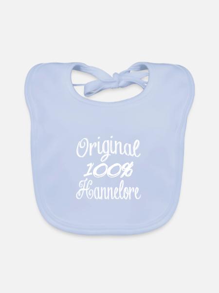 Original 100% Hannelore - Bavoir bio Bébé - bleu ciel - Devant