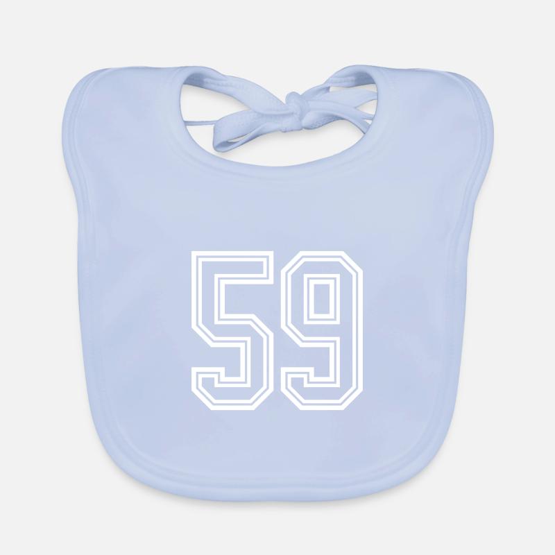 59 Number Symbol Organic Baby Bibs