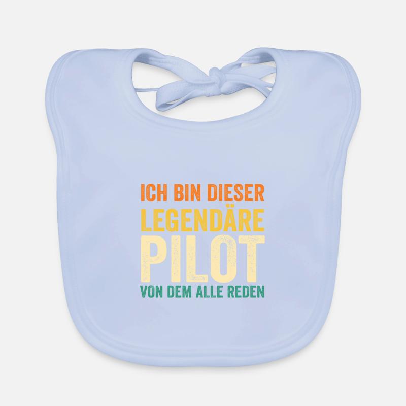 Pilote aux commandes Hélicoptère Aviateur Hélicoptère Bavoir bio Bébé