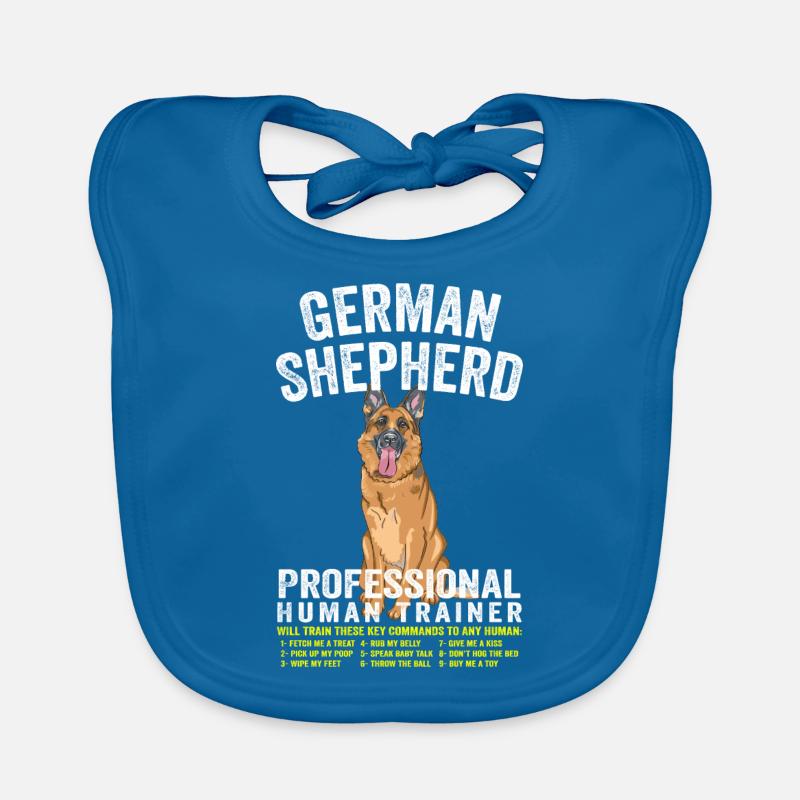 German Shepherd Professional Human Trainer Bavoir bio Bébé