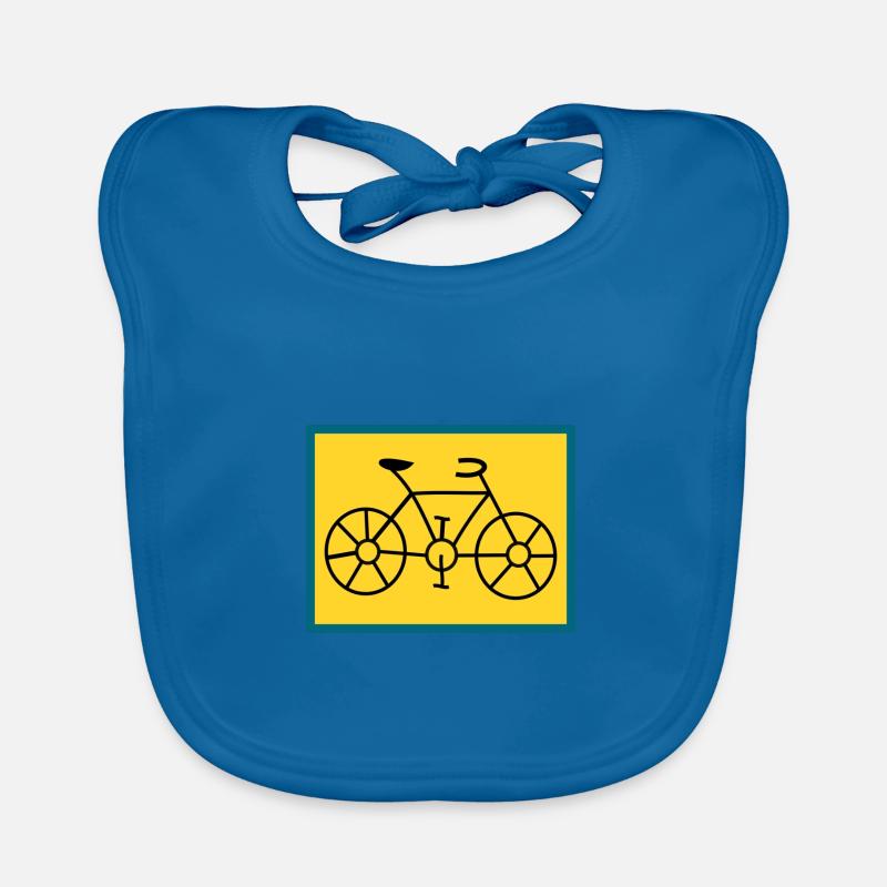 VÉLO. VELO - Bavoir bio Bébé - bleu paon