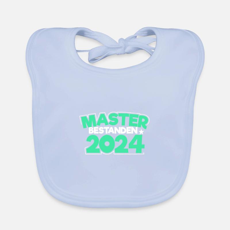 Master bestanden 2024 Masterabschluss Sponsion Baby Bio-Lätzchen