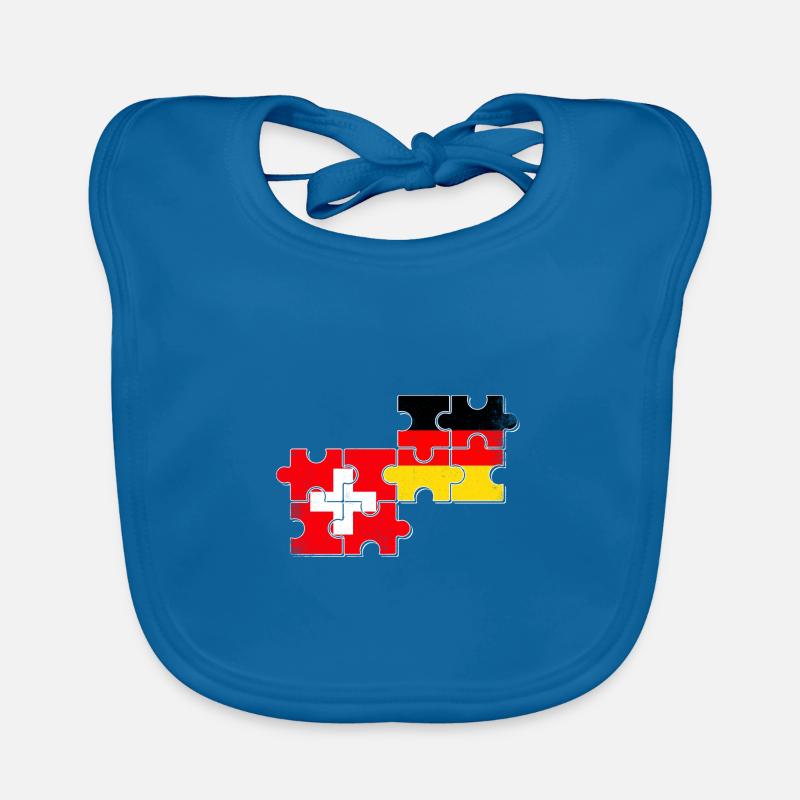 Schweiz Deutschland Flagge Schweizer Deutscher Baby Bio-Lätzchen