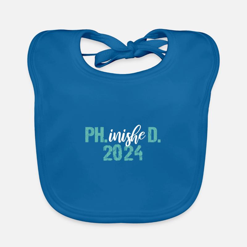 Docteur 2024 Graduation Philistin Dissertation Phd - Bavoir bio Bébé - bleu paon