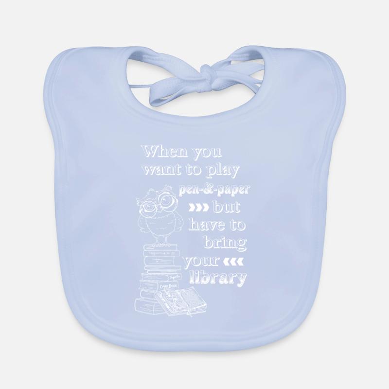 Bücherei Rollenspiele Bücher Eule Illustration Baby Bio-Lätzchen