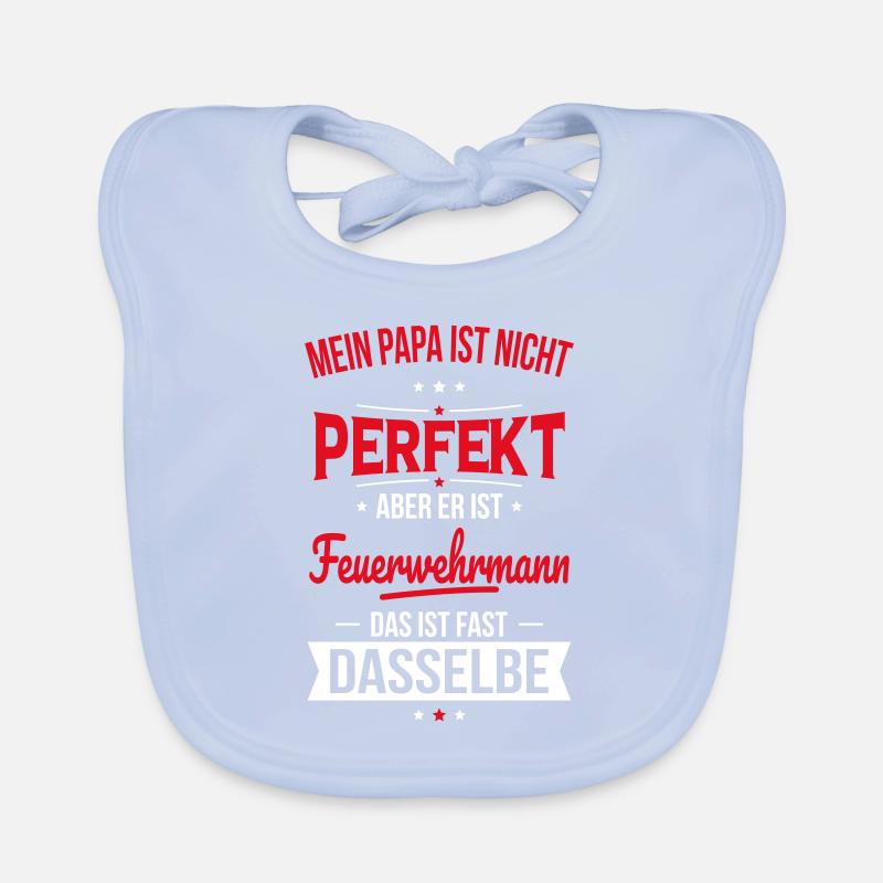 Mon papa n’est pas parfait - Pompier Bavoir bio Bébé
