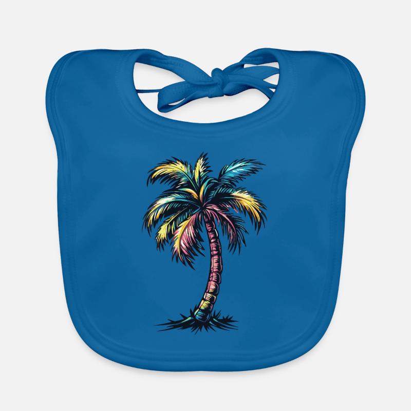 Plage de Palm Tree Bavoir bio Bébé