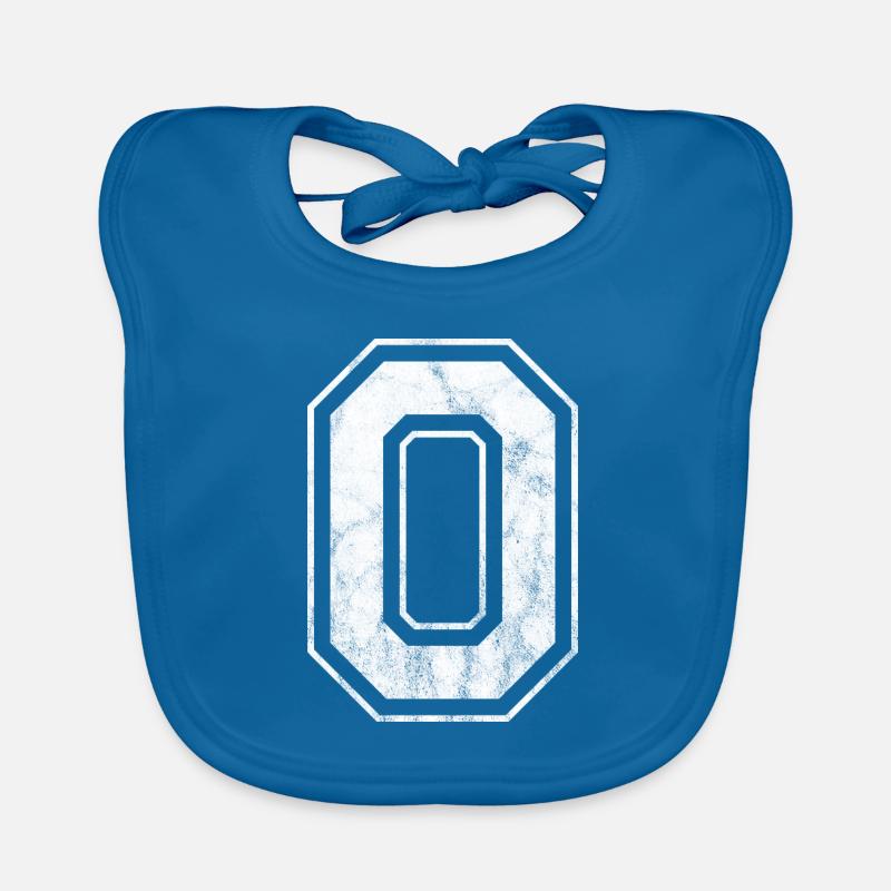 Number 0, zero Organic Baby Bibs