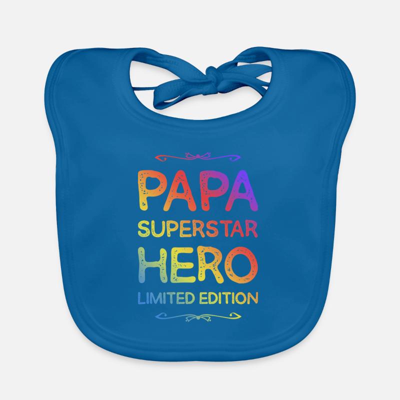 Bester Papa Held Spruch Dad Vatertag Baby Bio-Lätzchen