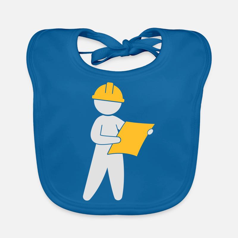An Engineer At A Construction Site Organic Baby Bibs
