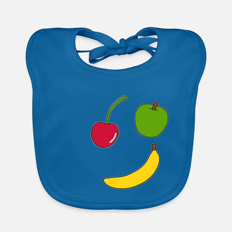 Obst, Früchte, Comic, Geschenkidee Baby Bio-Lätzchen