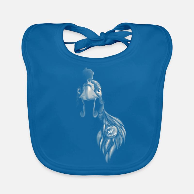 Someone NOT something - Baby Bio-Lätzchen - Pfauenblau