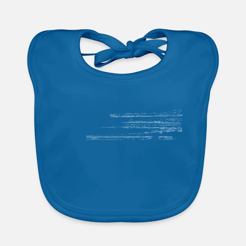 Motif abstrait - ligne / blanc Bavoir bio Bébé