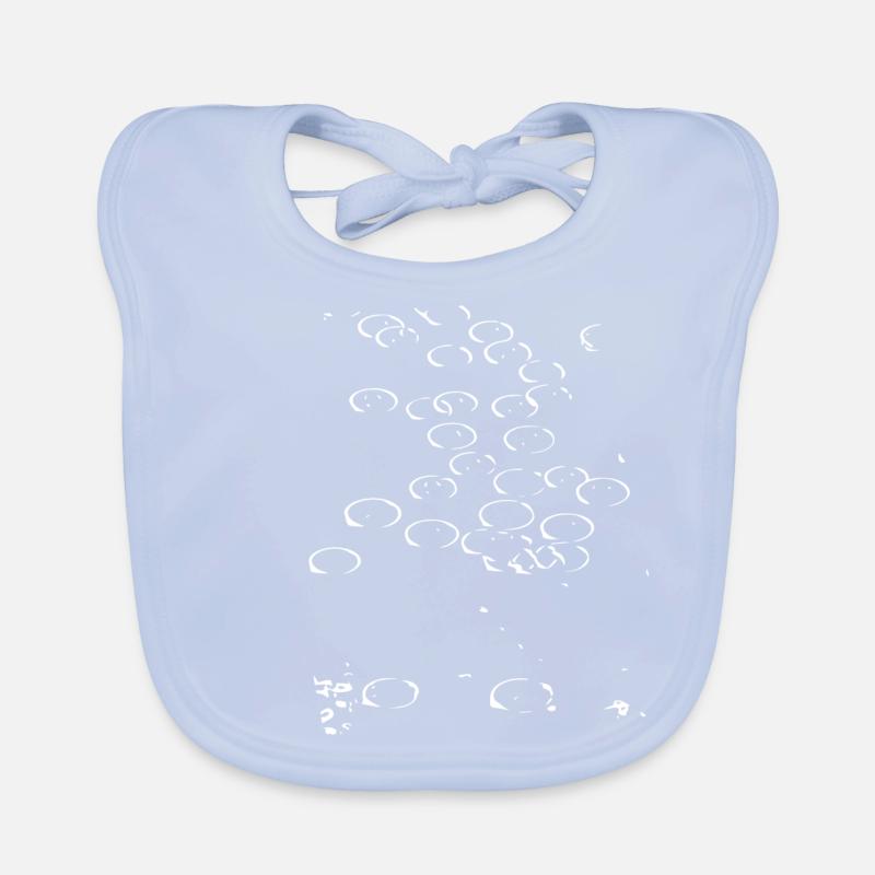 Abstract Dots / White / Line / Pattern Organic Baby Bibs