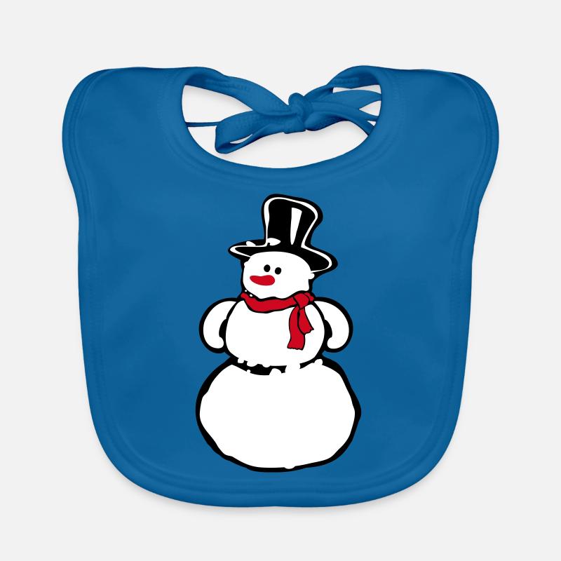 Snowman Organic Baby Bibs