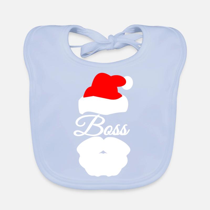 PATRON DU PÈRE NOËL CHEF D’ÉQUIPE CHEF DE BUREAU NOËL Bavoir bio Bébé