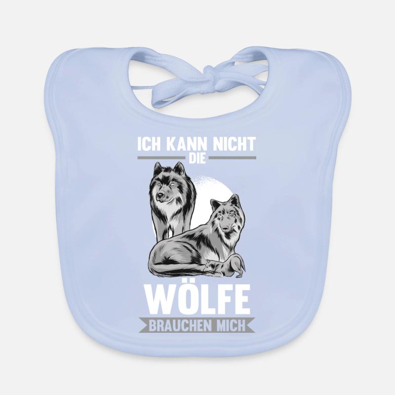 Wölfe Waldtier Wolf Baby Bio-Lätzchen