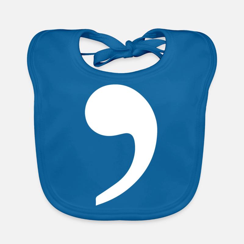 white comma trend gift idea punctuation Organic Baby Bibs