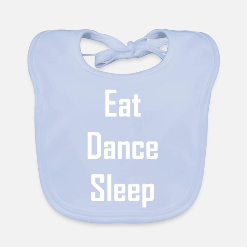 Eat dance sleep - your heart beats for dancing Organic Baby Bibs