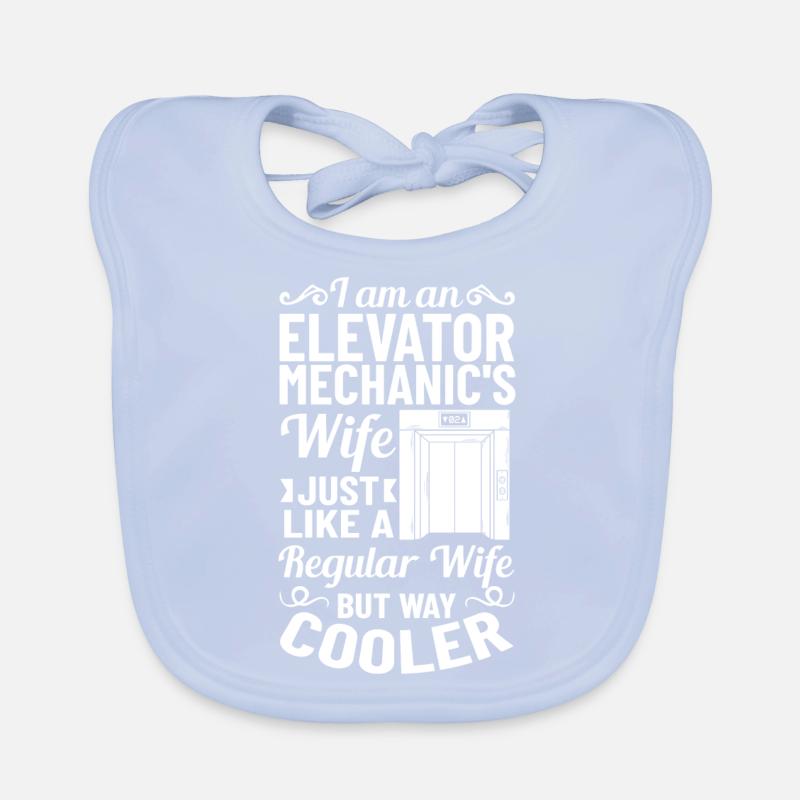 Elevator Elevator System Technician Woman Elevator Elevator Organic Baby Bibs