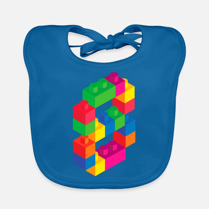 Cute Block Building 8th Birthday Gift 8 Year Old Organic Baby Bibs