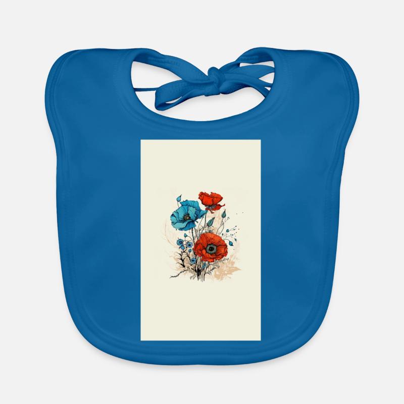Mohnblumen Baby Bio-Lätzchen