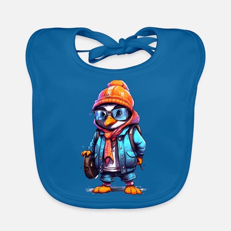 Dessin animé pingouin mignon Bavoir bio Bébé