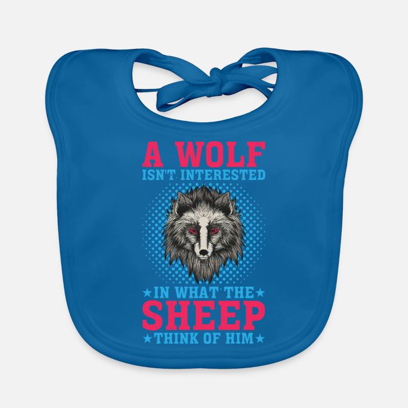 A Wolf Isn't Interested In What The Sheep Think 2 Organic Baby Bibs
