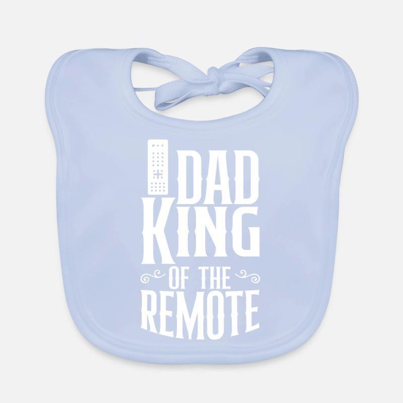 Papa Roi De La Télécommande 2 Bavoir bio Bébé
