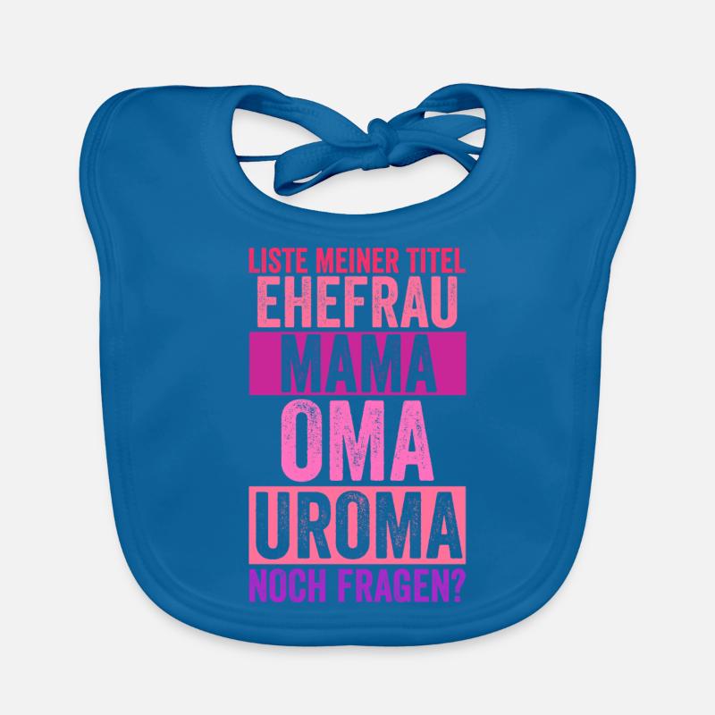 Mutter Mama Oma Uroma Baby Bio-Lätzchen