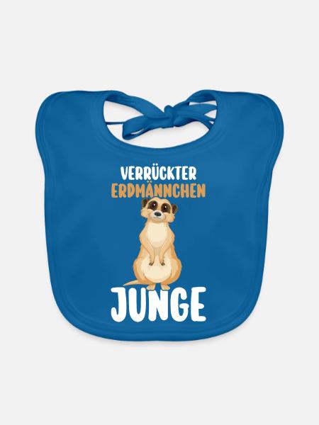 Erdmännchen - Baby Bio-Lätzchen - Pfauenblau