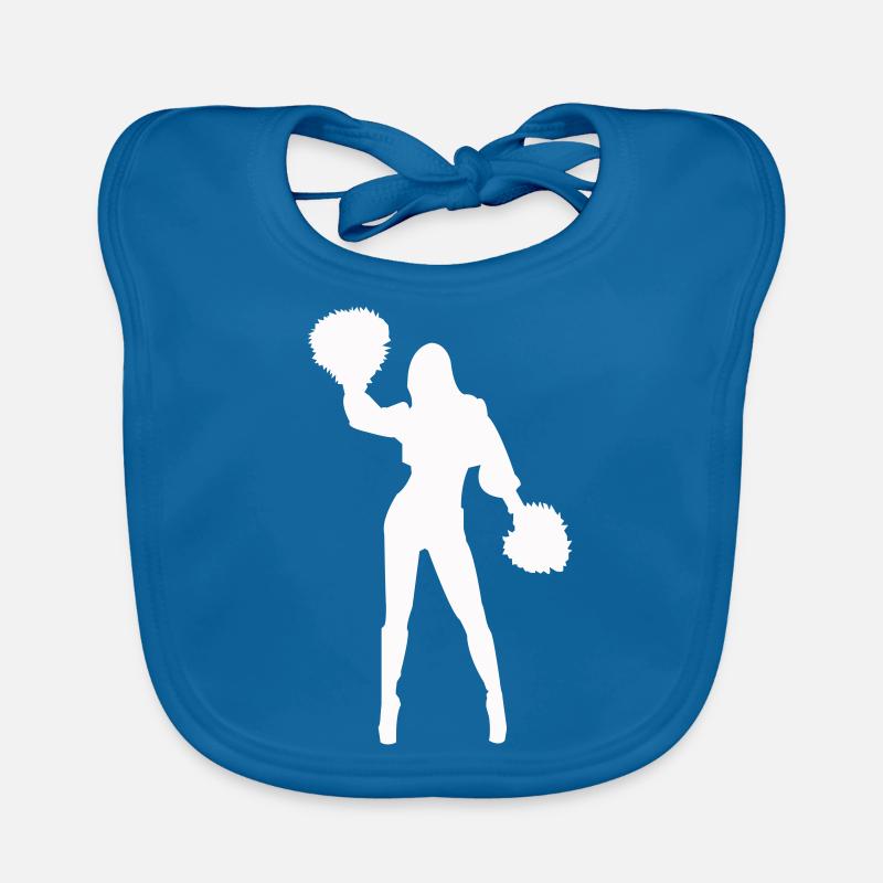 cheerleading - Bavoir bio Bébé - bleu paon