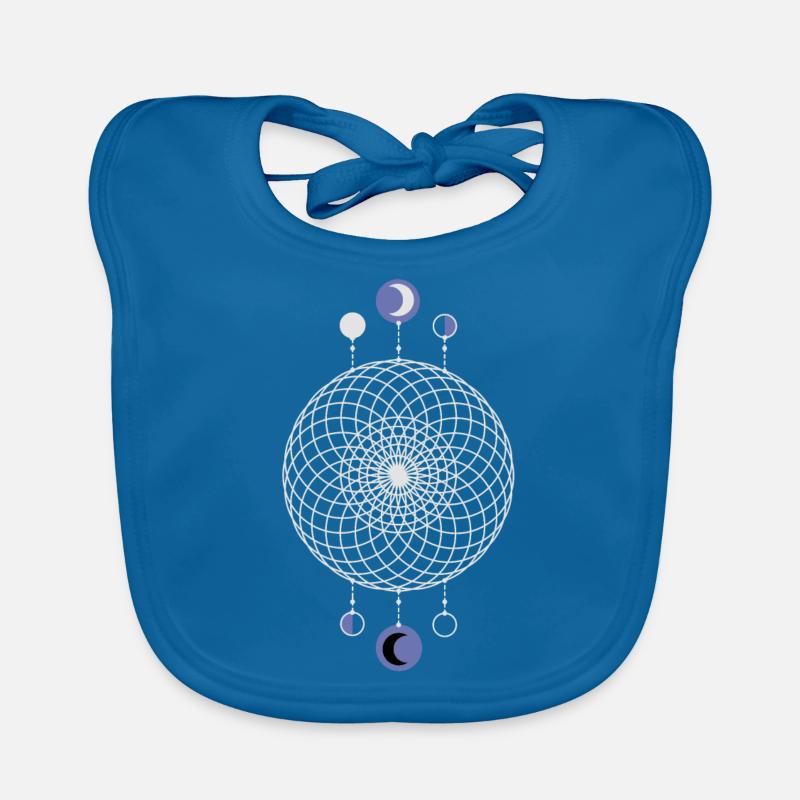 Geometrisches Muster Mondphasen Baby Bio-Lätzchen