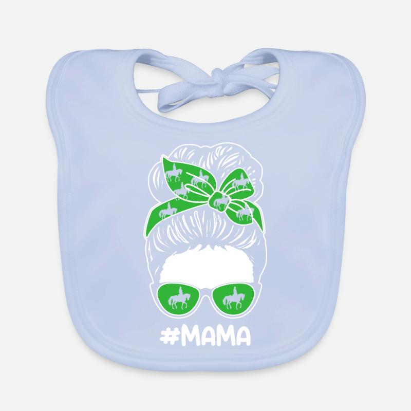 Reiten Mama Mutter Pferde Baby Bio-Lätzchen