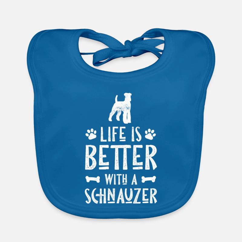 Hund Schnauzer Baby Bio-Lätzchen
