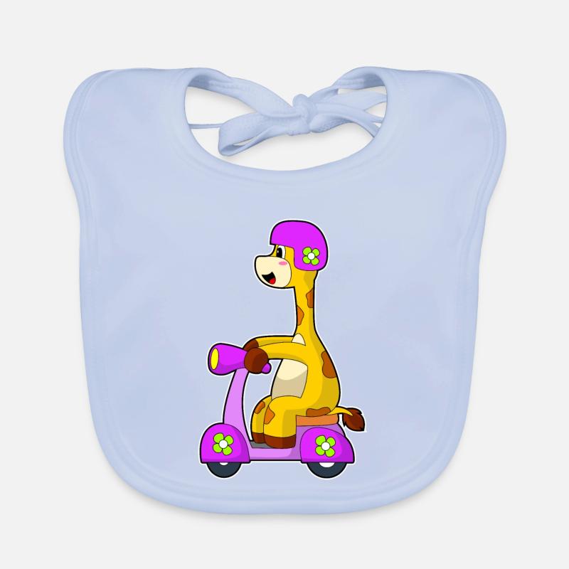 Giraffe Motorroller Baby Bio-Lätzchen