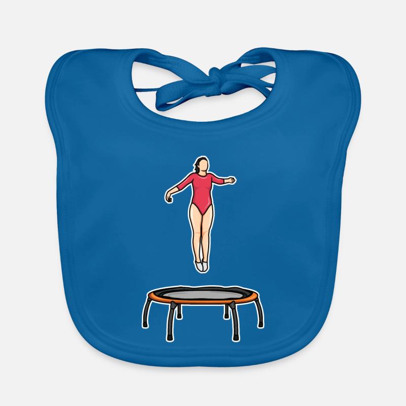 Trampolin Mädel Baby Bio-Lätzchen