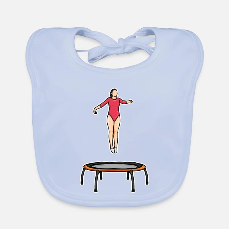 Trampolin Mädel Baby Bio-Lätzchen
