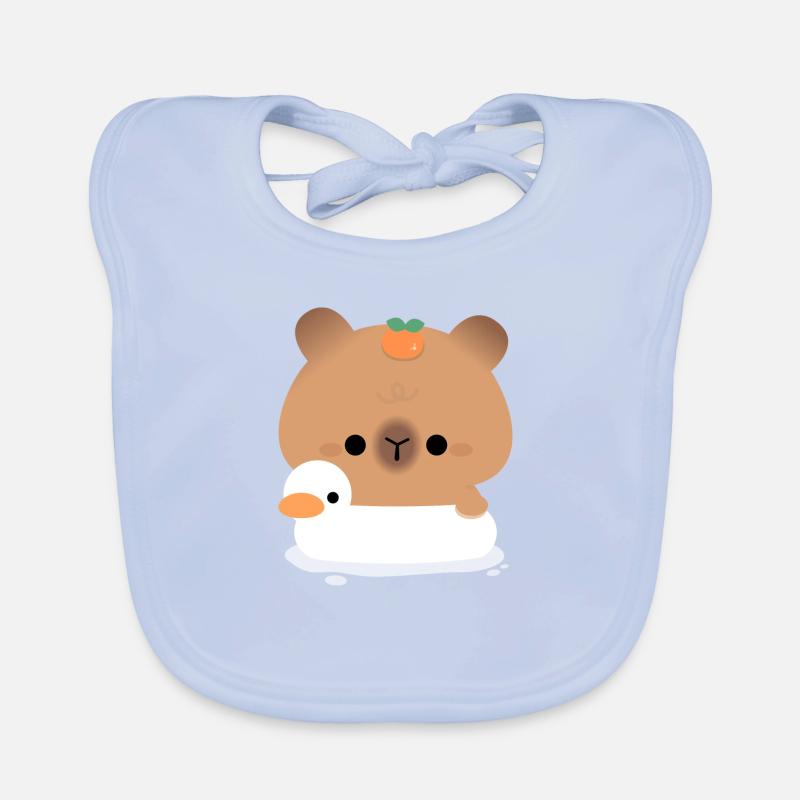 Capybara Schwimmen Baby Bio-Lätzchen