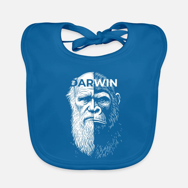 Darwin Gorilla Split Portrait Design Baby Bio-Lätzchen