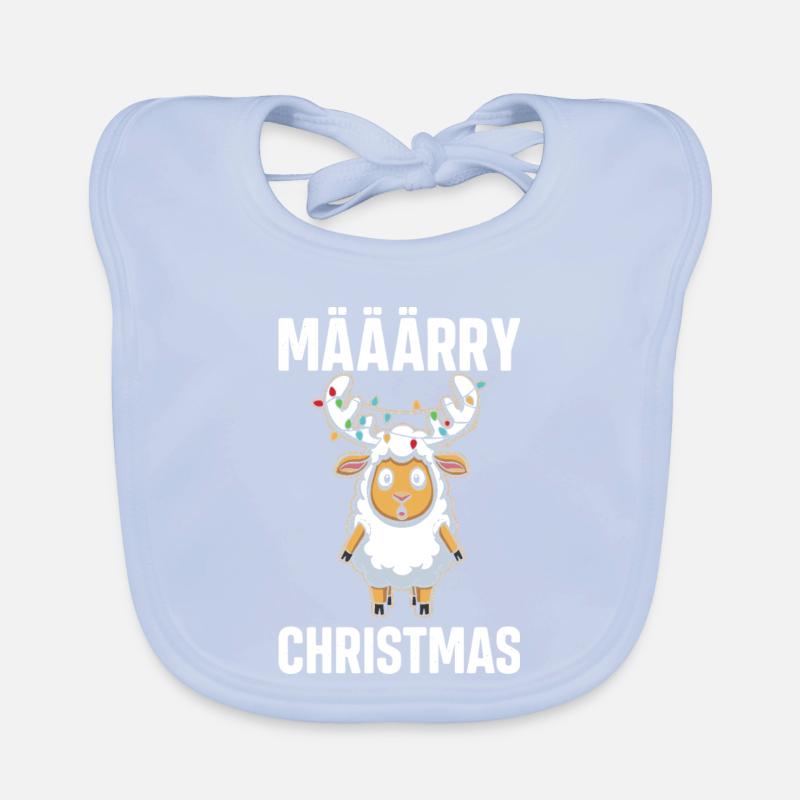 Määärry Christmas llama Organic Baby Bibs