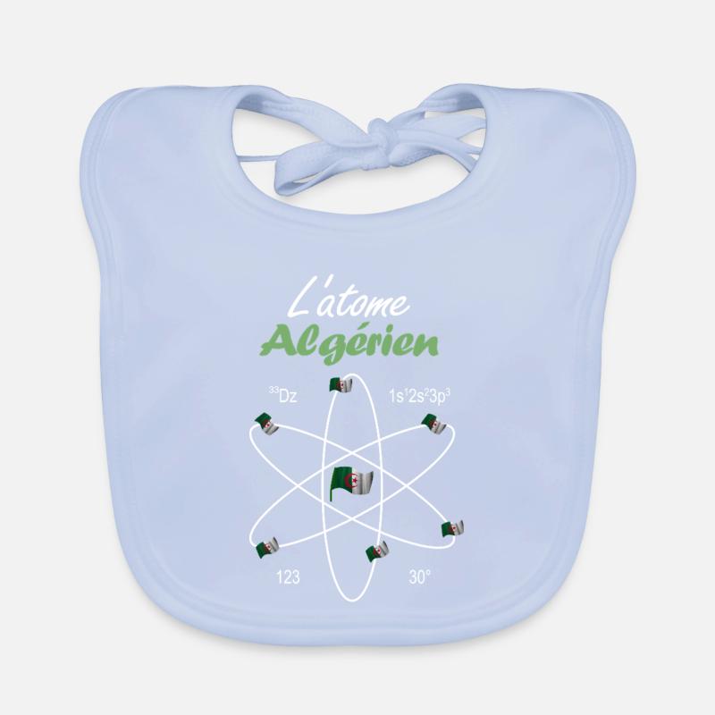 L'Atome Algérien Drapeau Algérie Science Bavoir bio Bébé